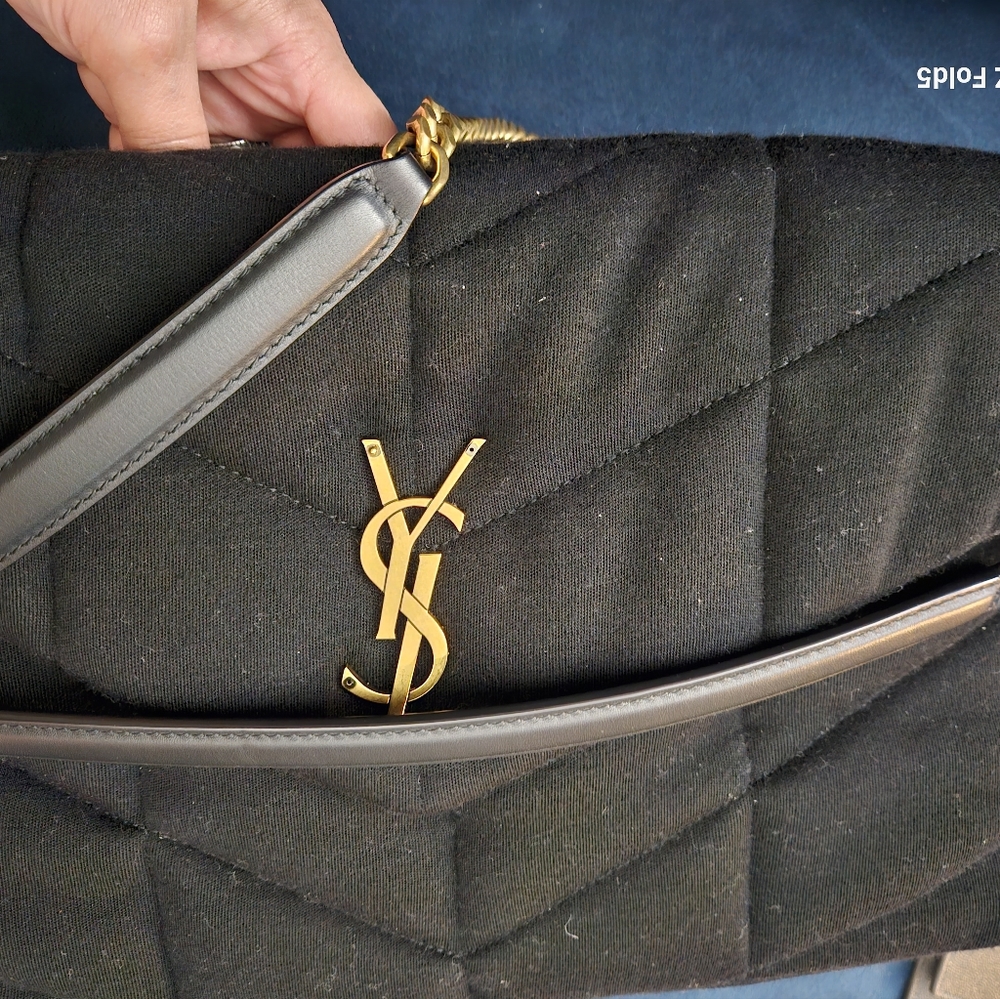 Saint Laurent medium Lou wool puffer bag